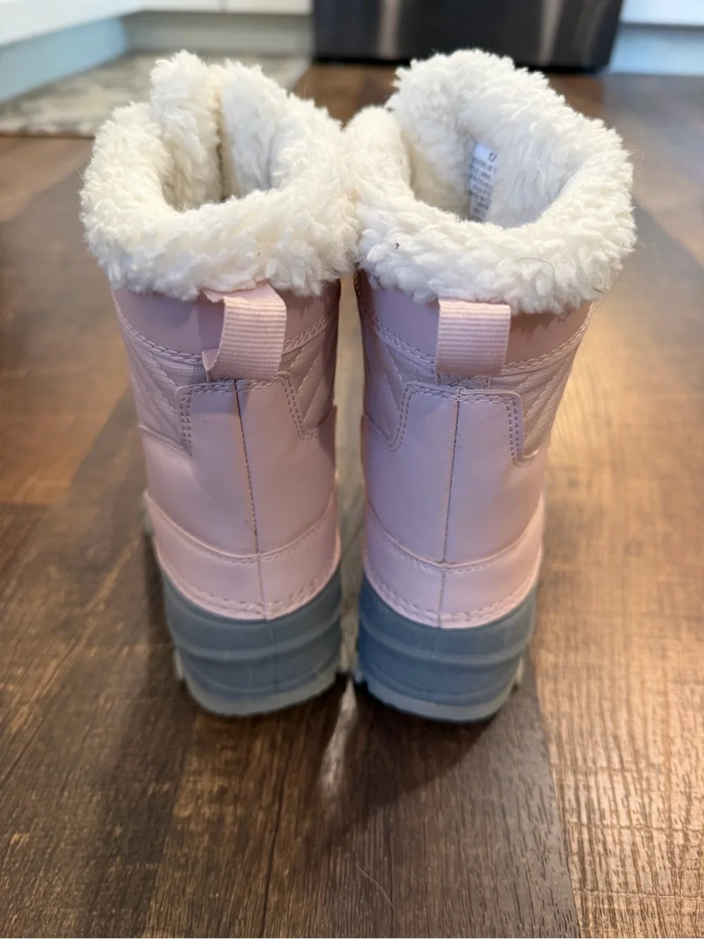 Target all in motion Pink and Gray Faux-Fur Lined girls Snow Boots